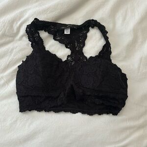 black bralette